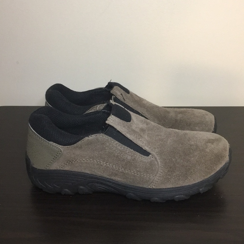 Merrell Boys Brown Suede Slip-On Shoes